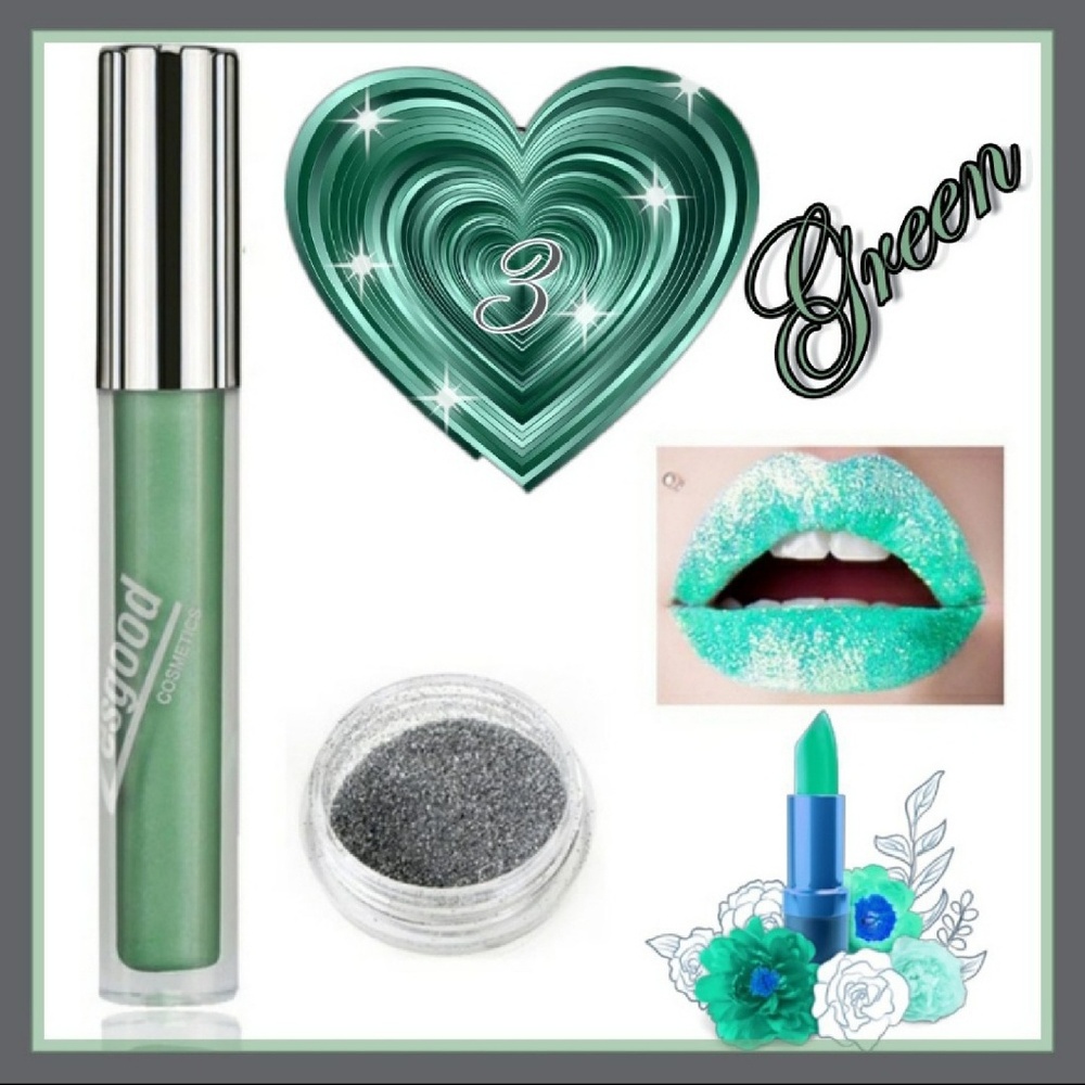 Glitter Lipstick & Powder set!!!